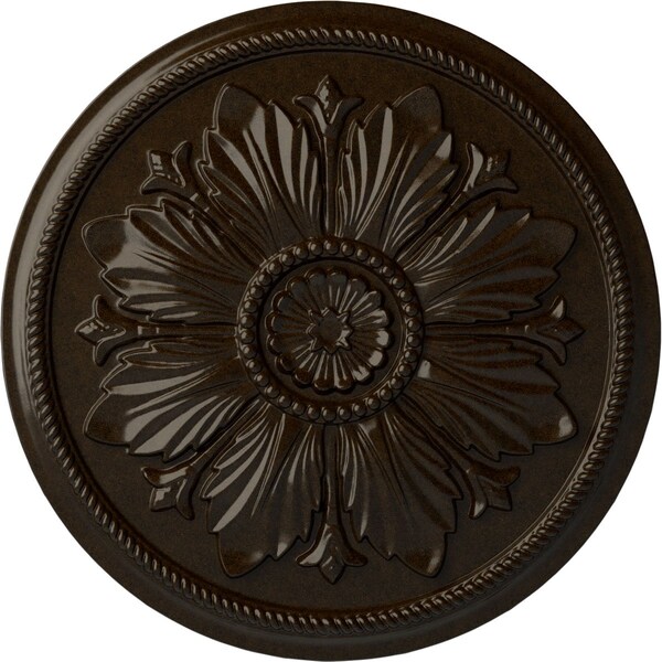 Ekena Millwork Kaya Ceiling Medallion (Fits Canopies up to 5 1/4"), Hand-Painted Bronze, 23 5/8"OD x 1 1/2"P CM23KABZS - main